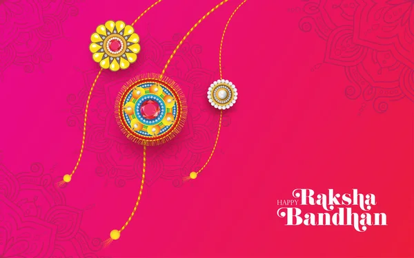 Raksha Bandhan Tebrik Şablonu Vektör İllüstrasyonu