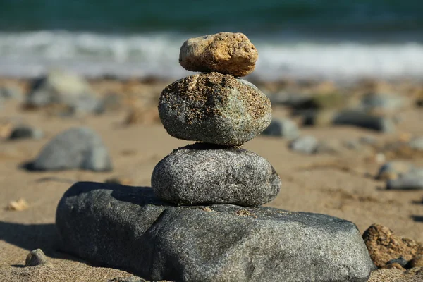 concept of balance and harmony. rocks on the coast of the Sea