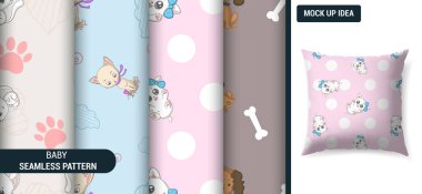 Şirin Çizgi Filmler Köpekler ve Kediler, Evcil Hayvanlar Seti, Kusursuz Desen Koleksiyonu