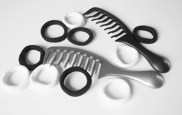 Hair care comb curler hairdressing tools — Stock Photo, Image