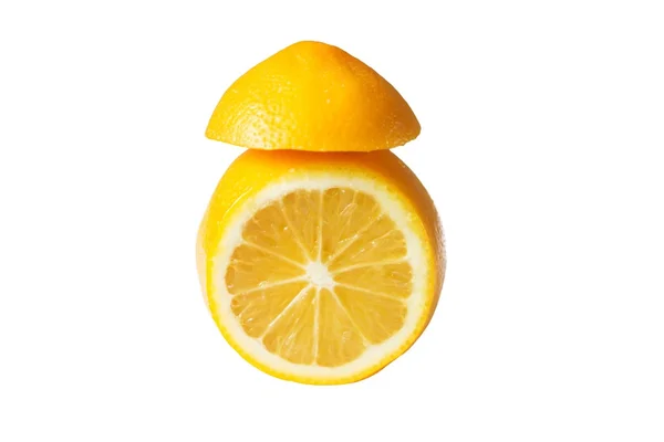 Citrongul saftiga mogen vit bakgrund — Stockfoto