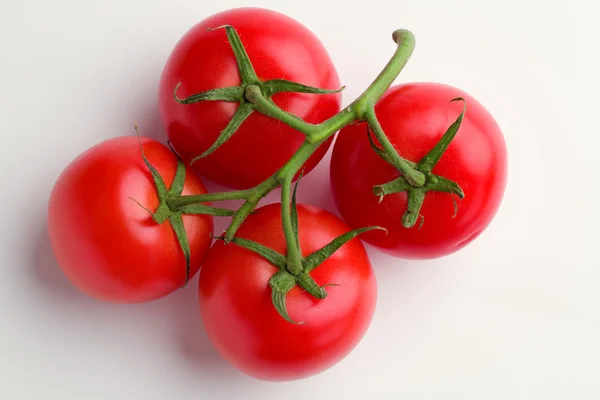 Bündel frischer Tomaten von oben Stockbild