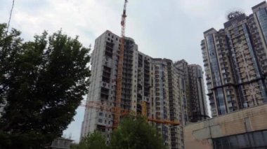 Yeni bina yapım aşamasında Kiev, Ukrayna.