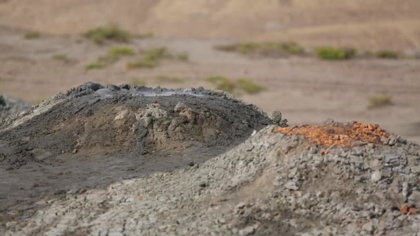 Vulcani fangosi a Qobustan, Azerbaigian . — Video Stock