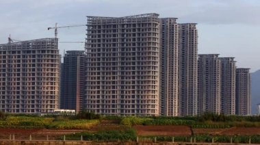 Yeni bina yapım aşamasında Türük, Hong Kong China