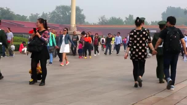 Пекіні - 16 вересня 2015: вид на площі Тяньаньмень — стокове відео