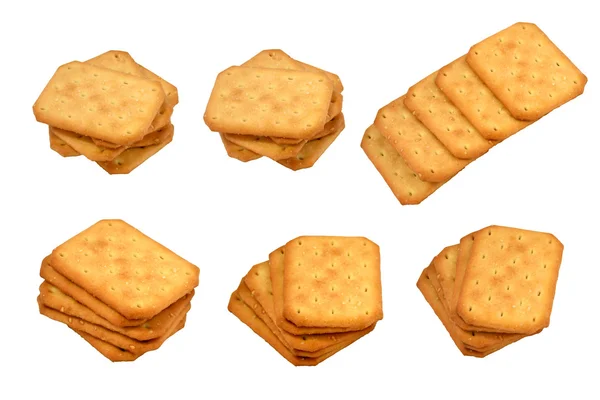 Six Shots of Crackers — Stock Photo, Image