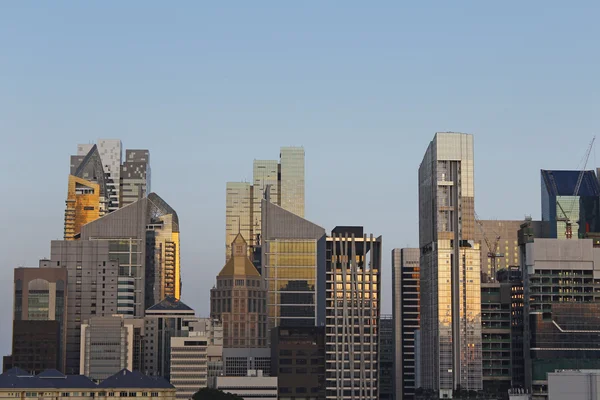 Vista del distrito financiero de Singapur y los rascacielos — Foto de Stock