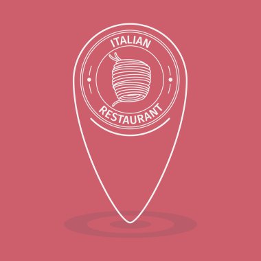 Daire basit harita işaretçi İtalyan Restaurant