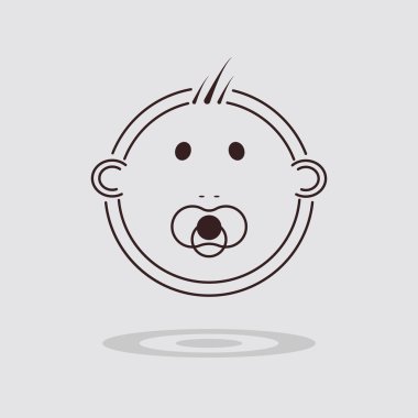 Basit düz bebek simgesi