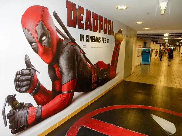 Deadpool película promocional mural — Foto de Stock