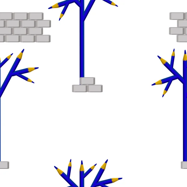 Ein Baum, der aus einem Bleistift wächst — Stockvektor