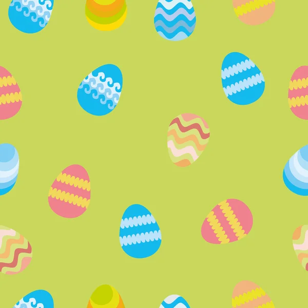 Patrón sin costura con huevos de Pascua — Vector de stock