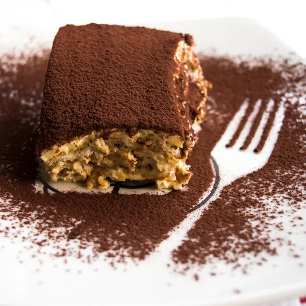 bir dilim tiramisu detay