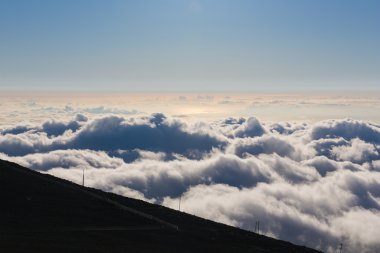 Gün ışığından yararlanma Haleakala üzerinde son anları