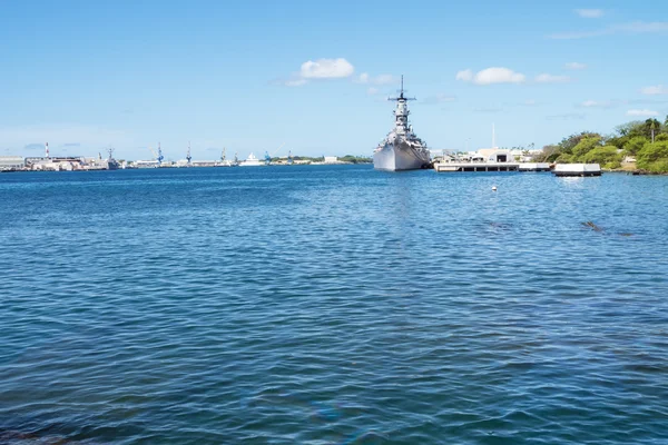 Uss Missouri önden görünümü — Stok fotoğraf