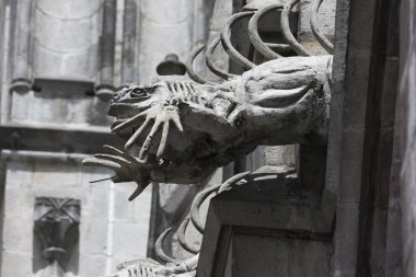 İguana gargoyle Yerebatan del Voto Nacional üzerinde.