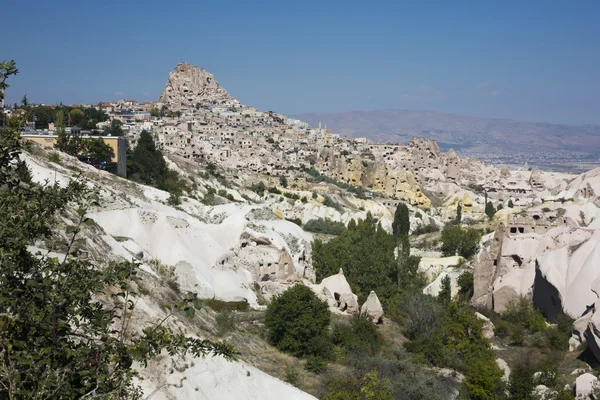 Vue d'ensemble d'Uhisar avec son château — Photo