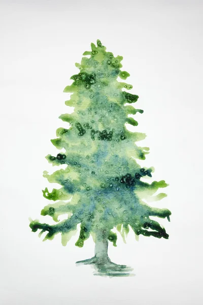 Beyaz arka planda noel ağacı.