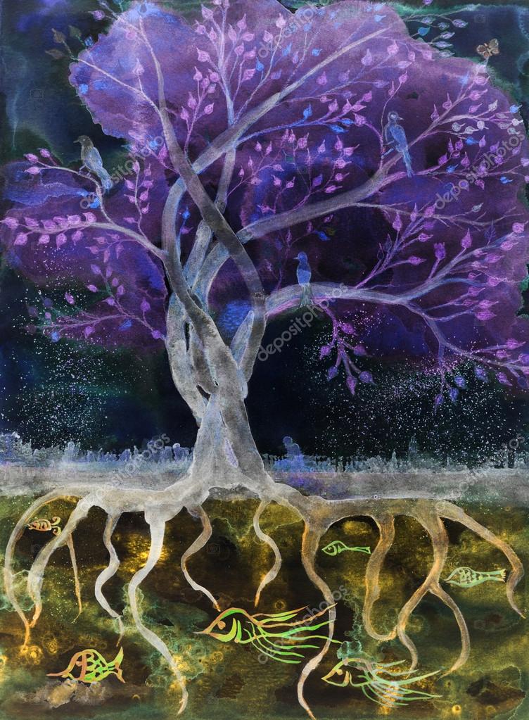 blue purple tree of life blue purple tree of life