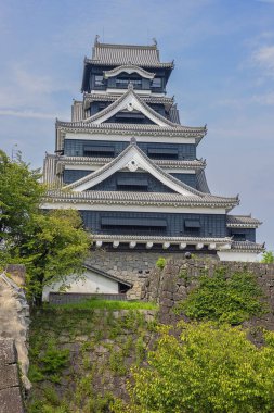 Yazı: KUMAMOTO, KYUSHU, JAPAN, 30 Ağustos 2025 - Japonya 'nın en büyük üç kalesinden biri olan Kumamoto Kalesi' nin onarımı