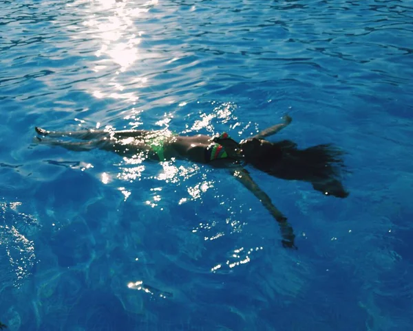 Swimming Pool Photo Taken Outdoors Sunset Summer Season South America — Stock Photo, Image