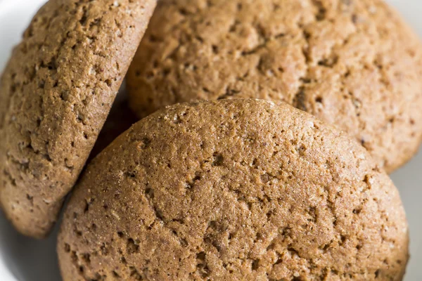 Three oatmeal cookies — Stock Photo, Image