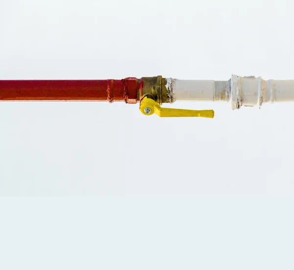 Válvula de alimentação de gás — Fotografia de Stock
