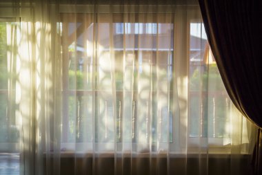 Pencere perdeleri yakın çekim