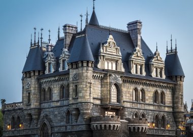 Castle akşamları Gotik tarzı