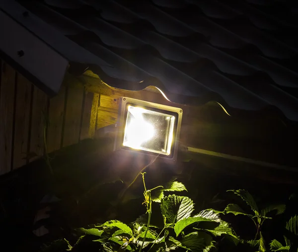 Jardim LED Spotlight — Fotografia de Stock