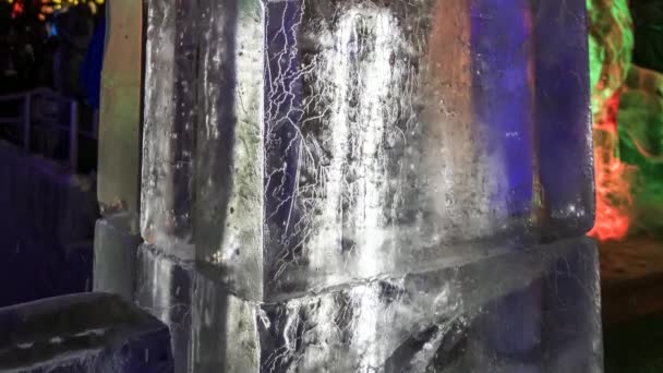Edificios de hielo artificiales — Vídeo de stock