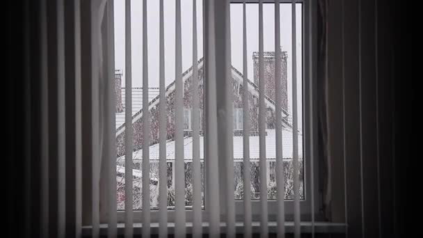 窗外的雪 — 图库视频影像