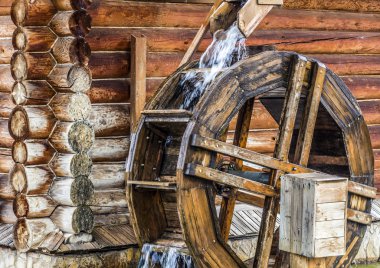 Rural wooden watermill