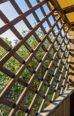 Ahşap bir yazlık bir parçası