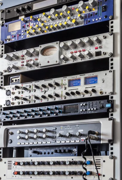 Music studio rack — Stock Photo, Image