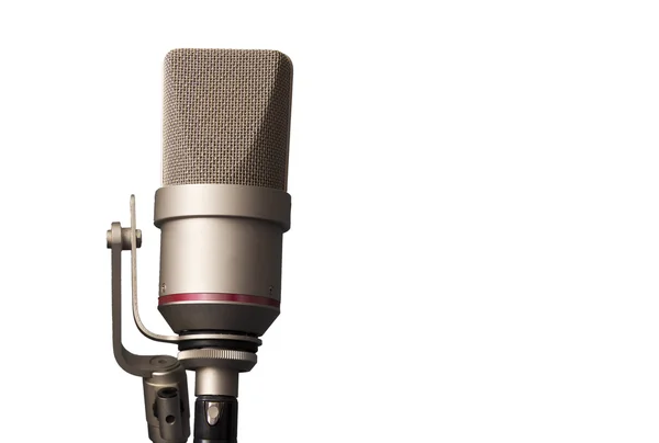 Studiomikrofon i inspelningsstudion — Stockfoto