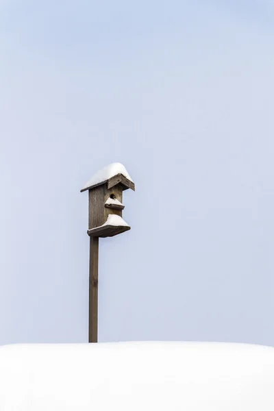 Birdhouse em um pau — Fotografia de Stock