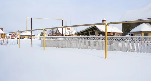 Inverno paisagem rural — Fotografia de Stock