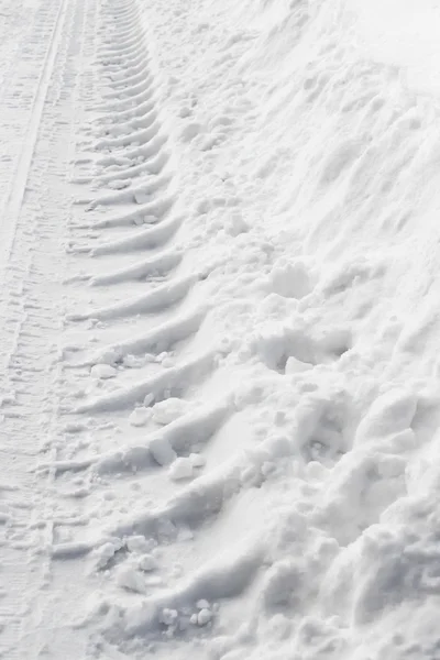 Gleisrad im Schnee — Stockfoto