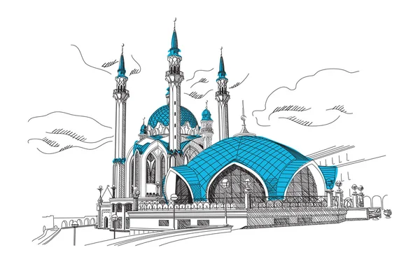 Mosquée Kul-Sharif. Kazan. Russie — Image vectorielle