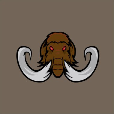 Mamut modern logosu. Bir spor için mamut tasarım şablonu