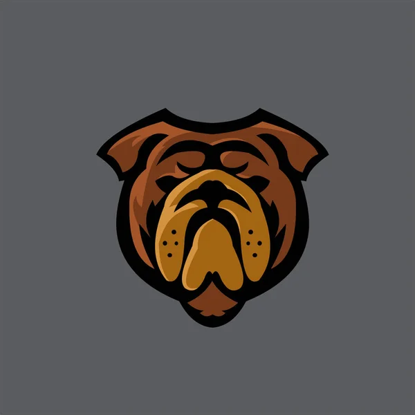 Cane Logo Moderno Modello Emblema Design Bulldog Uno Sport — Vettoriale Stock