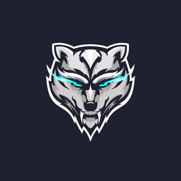 Modelo Logotipo Mascote Lobo — Fotografia de Stock