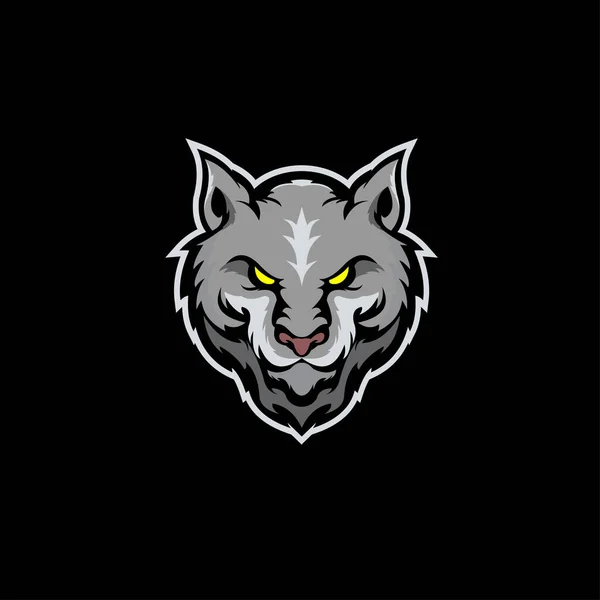 Wolf Hoofd Logo Mascotte Sjabloon — Stockfoto