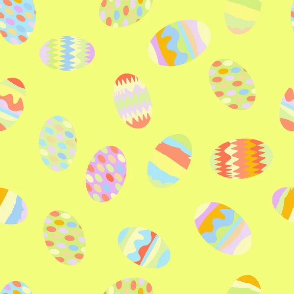 Modèle sans couture des œufs de Pâques — Image vectorielle