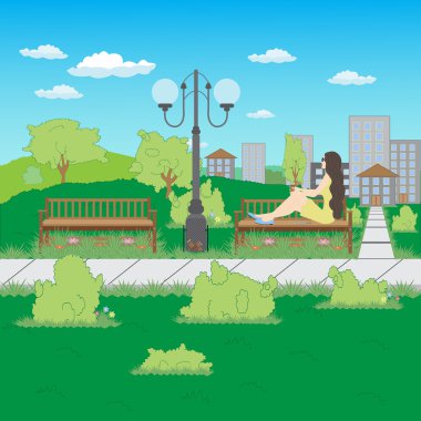 bir parkta kahve içme kız