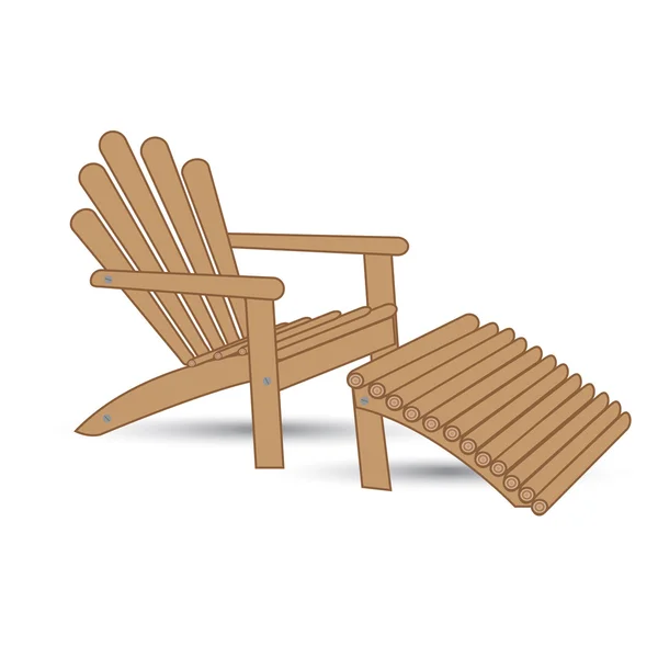 Chaise de jardin en bois — Image vectorielle