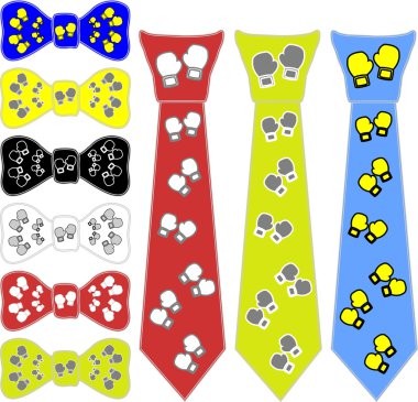 ties and the bow tie for boxer clipart