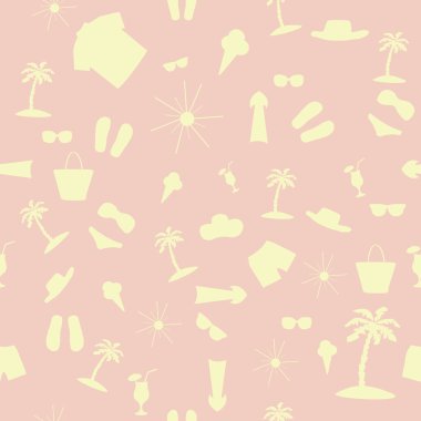 öğeleri ile bir plaj tatil